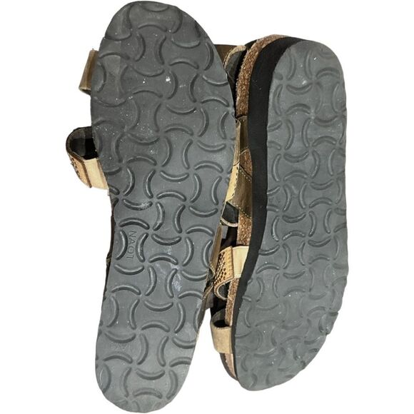 NAOT Gwyneth Pine Aztec Multi-color Embellished Leather Suede Velcro Ankle Strap - Picture 8 of 8